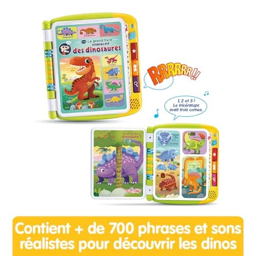 VTech - The Big Interactive Dinosaur Book, Magic Sound, Children's Touch Book, Educational Toy Dinosaur, 14 Illustrated and Interactive Pages, Gift for Children from 3 Years Old - Image 6