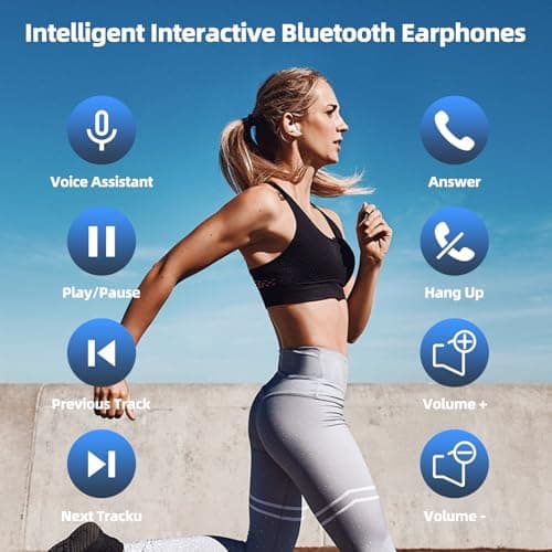 Bluetooth In-Ear Wireless Earbuds, Bluetooth 5.3 Hi-Fi Stereo Sound, Touch Control, Built-in Mic, Noise Reduction, 24 Hours Playtime, for iOS Samsung Android Phone - Image 7