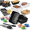 Air Fryer Silicone Mould For Ninja Foodi MAX Dual Zone Air Fryer AF400EU 9.5L/Cosori 8.5L 10L/Russell Hobbs 9L, Air Fryer Accessories With Rack Racks, Cake Mould, Bread Pan - Image 3