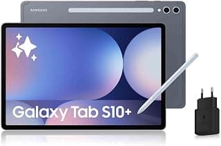 Galaxy Tab S10+ 12.6 Inch WiFi 256 GB, Android Tablet with Galaxy AI, Charcoal Grey, S Pen + 25W Fast Mains Charger Included, French Version