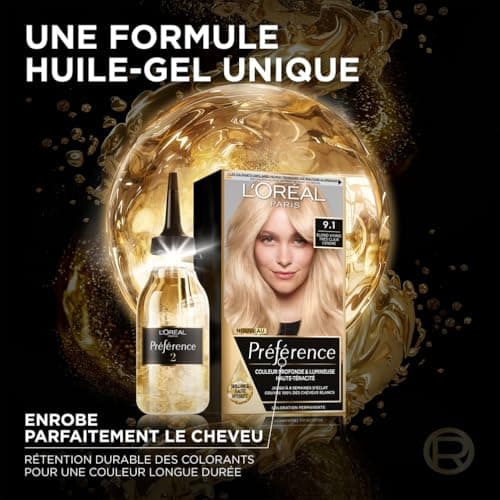 L’ORÉAL PARIS - Coloration Cheveux Permanente - Longue Durée & Lumineuse - Couvre 100% des Cheveux Blancs - Préférence - Nuance : Moscou (11.21), Blond Glacé Très Très Clair - Image 5