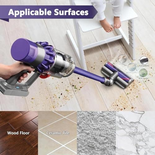 Brush Head Compatible with Dyson V7 V8 V10 V11 V15 Vacuum Cleaner Electric Brush Replacement for Dyson SV10 SV11 SV12 SV14 for Carpet and Hard Floor Replacement Part 967483-04 - Image 5