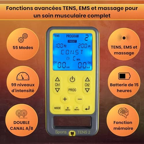 TensCare Sports Tens - Muscle Stimulator, TENS, EMS, Massage & Manual, Pain Relief, Muscle Toning & Relaxation - Image 6