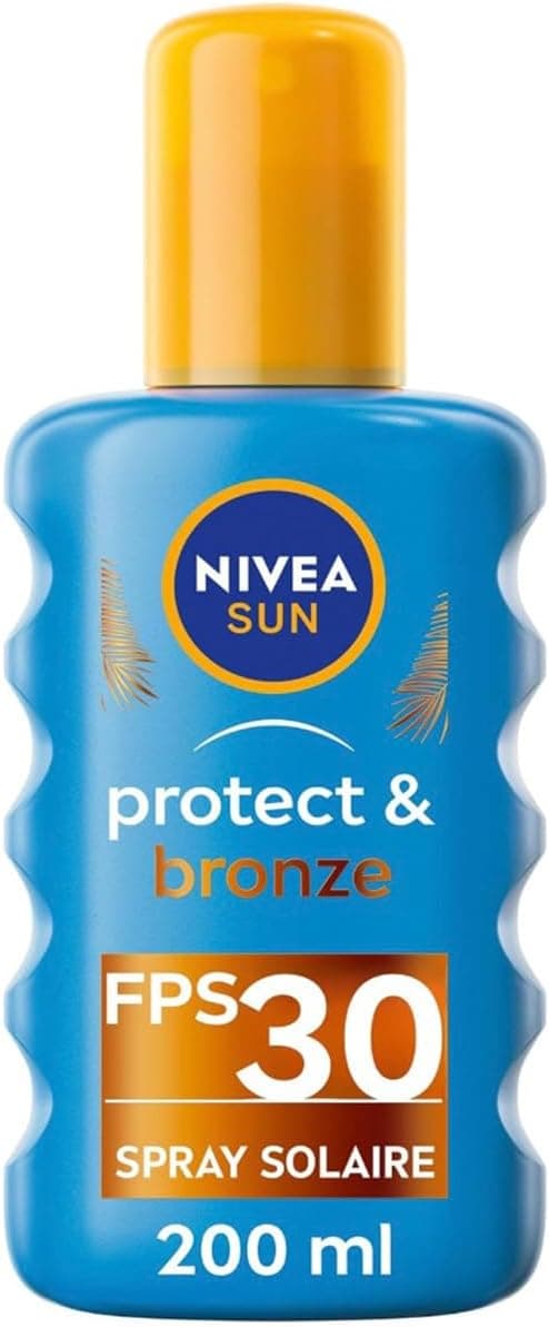 NIVEA SUN Spray solaire activateur de bronzage Protect & Bronze FPS 30 (1 x 200 ml), huile solaire avec protection UVA/UVB pour un hâle naturellement bronzé