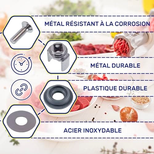 MONTERAL Set of Coupling Sockets and Washers for Kitchen Processor with Original Code KW715989 for Kenwood - Image 4
