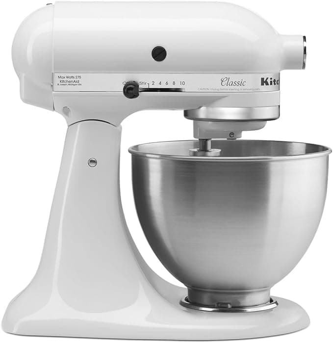 Kitchenaid KitchenAid Classic K45 Mixer 5K45SSEWH, 275 W. Capacity: 4.3 L. Colour: White, J400