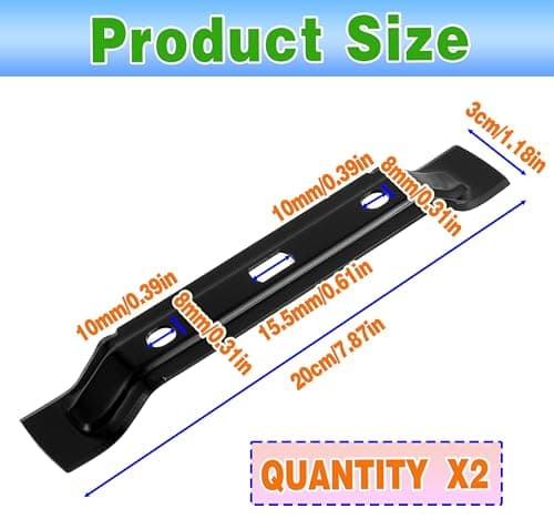 2pcs 20cm Robot Mower Blades Compatible with Stihl Robot Mower iMOW RMI 422 422P 422PC RMI422 P C Robot Mower Blades Stainless Steel Replacement Blades (Black) - Image 4