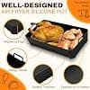 Air Fryer Mould, 3PCS Air Fryer Accessory for Ninja Air Fryer 10.4L AF500EU, Silicone Air Fryer Mould for Ninja Foodi Flex 10.4L, Air Fryer Accessories for Ninja Air Fryer - Image 6
