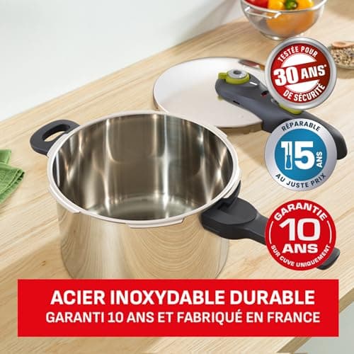 TEFAL Pressure cooker stainless steel 6 L (4-6 people), pressure cooking, quick cooking, 2 programs, 5-point safety system, induction pressure cooker, secure 5 NEO P2530738 dishwasher safe - Image 5