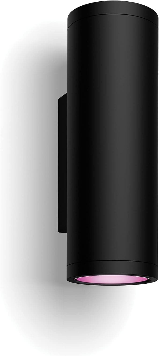 Philips Hue White and Color Ambiance Appear Connected LED Outdoor Wall Light, Philips Lighting Compatible with Alexa, Google Assistant and Apple HomeKit, Black