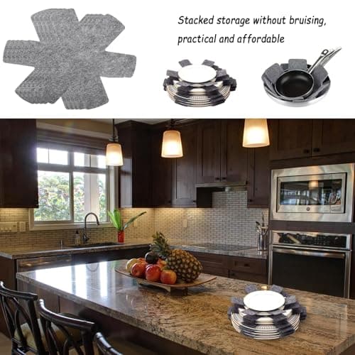 SNZ 10 x Felt Pan Protectors (26cm) - Non Slip Trivet for Tefal/WMF/Elo Pans - Kitchen Utensils to Protect Furniture and Prolong Pan Life - Image 7