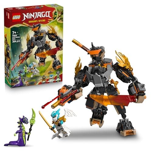 LEGO Ninjago The Mission of Robot Cole and Dragon Zane - Ninja Toy with Action Figure, 3 Minifigures & Sabre - Birthday Gift for Boys from 7 Years & Fans 71854 - Image 2