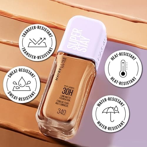 Maybelline New York - Fond de Teint Liquide Longue Tenue - Ultra-Résistant - Fini Mat Lumineux - Enrichi en Acides Aminés - Tous les Types de Peau - Superstay 30H Lumi-Matte - Teinte : 327 - 35ml - Image 8