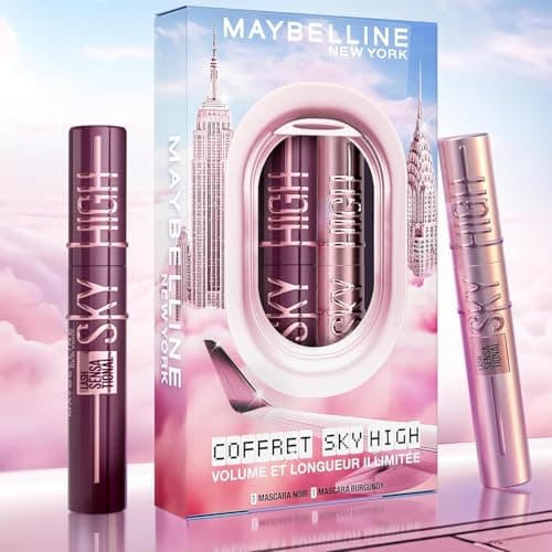 Maybelline New-York - Set of 2 Volume & Length Mascara - Sky High - Very Black & Burgundy Haze - 5 ml - Image 3