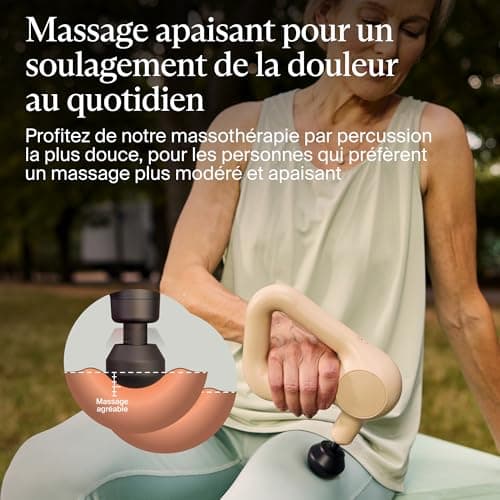 Theragun Relief Portable Percussion Massage Gun - Easy to Use, Comfortable and Lightweight for Daily Pain Relief in Neck, Back, Legs, Shoulders and Body- Sand - Image 5