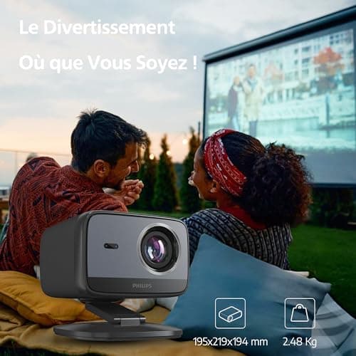 Philips, Neopix 450 Smart, 4K Projector, Google TV, 1080p Native Resolution, 500 ANSI Lumens, Wi-FI 6, Stereo Sound 10 Watts, Wireless Screen Sharing. - Image 7