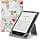 MoKo Universal Case for 6" 6.8" 7" eReaders Fire Tablet - Kindle/Kobo/Voyaga/Lenovo/Sony E-Book E-Reader Tablet, PU Case with Adjustable Stand and Hand Strap, Green Flower - Image 3