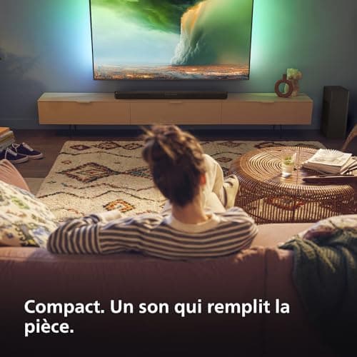 Philips TAB6309 Barre de Son 2.1 avec Caisson de Basses sans Fil - canaux 2.1 320 W, DTS Virtual X, Bluetooth 5.4, HDMI Arc, Connexion Optique et connectivité USB - Gris foncé - Image 5