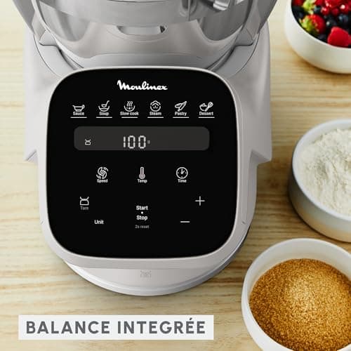 Moulinex Robot cooker, capacity 4.5 L, 15 modes, manual mode, integrated scale, silent, Moulinex application, unlimited recipes, Made in France, Companion Pro, HF850BF0 - Image 6