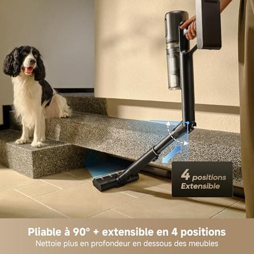 dreame V20 Pro-A Aspirateur Balais sans Fil, Nettoyage des Bords à 0 mm, des Sols Durs, des Tapis et des Poils, sans Nœuds, 24 000PA / 210 AW, Autonomie de 90 Min, Filtration à 99,99% - Image 6
