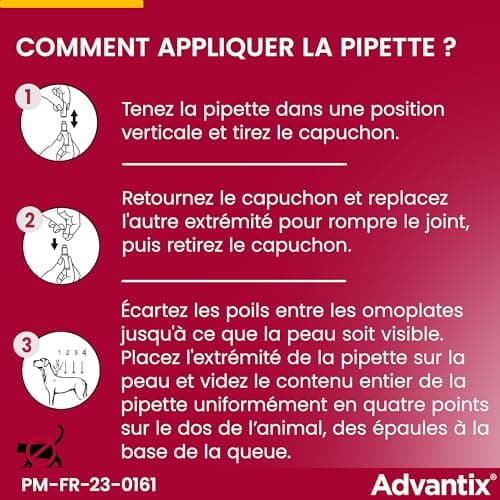 Advantix Medium dog between 10 and 25 kg - Dog pipettes against 6 parasites - Treatment and protection for your pet for 4 weeks - 4 x 2 ml - Image 8