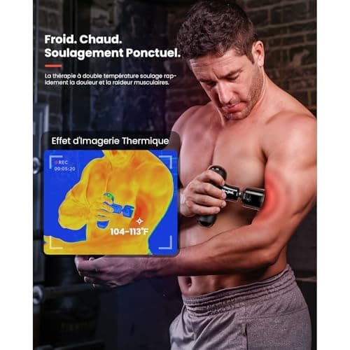 BOB AND BRAD Q2 Pro Muscle Massage Gun with Heated & Cold Head - Mini Back Massager - Portable Massage Gun for Sports and Office Recovery - Quiet, Case Included - Image 4