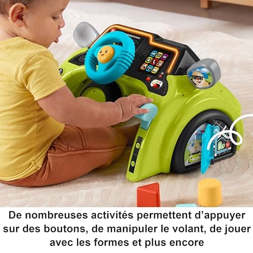 Fisher-Price My First Car Laughing and Learning Activity Centre, Learning Toy for Babies and Children from 6 Months, Multilingual Version, HYR92 - Image 6