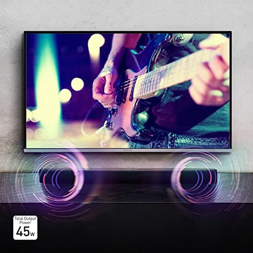 Panasonic SC-HTB100 I Barre de Son Compacte (45W, Système 2.0 canaux, Port Bass Reflex, Bluetooth, HDMI ARC, Entrée optique, USB, Montage Mural, Finition Métallique) Noir - Version Française - Image 7