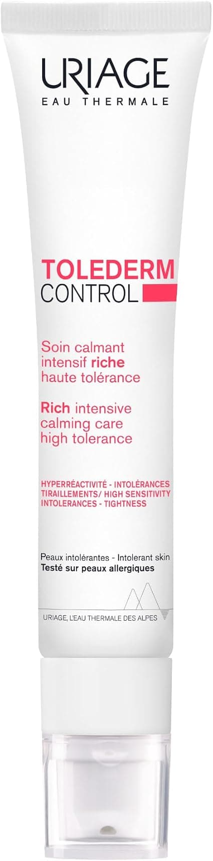 Uriage Tolederm Rich Face Soothing Cream - Intolerant, Sensitive, Dry Skin - Soothes, Nourishes, Moisturizes - Minimalist Formula for High Tolerance - Preservative and Fragrance Free - 40 ml - Image 1