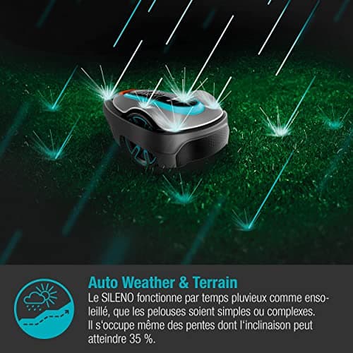 GARDENA SILENO city 250 | Robot Mower up to 250 m² - Mows in the rain and narrow passages, Bluetooth App, Frost Sensor, Very Quiet, Automatic - (15001-26), FR/NL-Version - Image 6