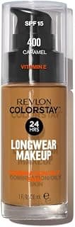 Revlon ColorStay - Fond de teint Longue Tenue 24H - Maquillage Teint et Soin Peaux Mixtes à Grasses - Formule Nourrissante et Protectrice à Base de Vitamine E - SPF 15-30 ml - N400 Caramel