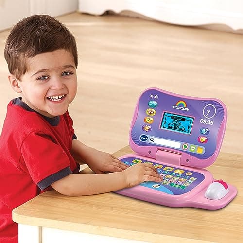 VTech - Ordi Genius Pro Pink, Children's Laptop with Backlit Screen, Mouse, 20 Evolutionary Games, Educational Toy, Gift for Children from 3 to 7 Years - Content in French and English - Image 7