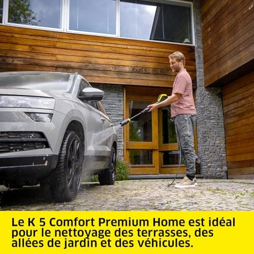 Kärcher K 5 Comfort Premium Home Pressure Washer, Pressure: 145 Bar, Flow Rate: 500 l/h, Surface: 40 m²/h, Extra Flexible High Pressure Hose, Hose Reel, 4-in-1 Multi Jet Home Kit - Image 3