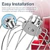 MMOBIEL 6 x Stainless Steel Whisk Head Replacement Compatible with KitchenAid K45, KSM15, KSM110, KSM103, KSM75, KN15, and KSM90 Stand Mixer - Image 6