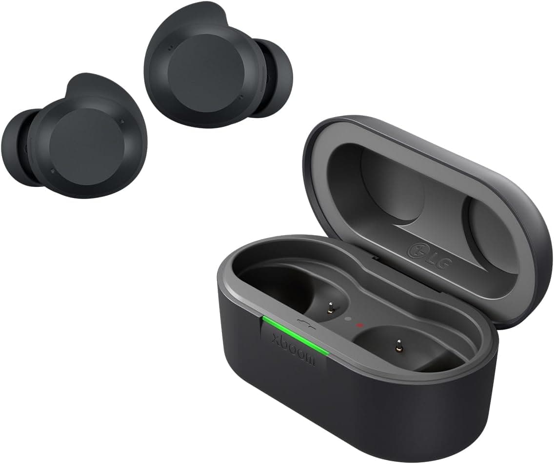 LG, xboom Buds Plus, Wireless Bluetooth Headphones, Bluetooth Headphones, Noise Cancelling, Wireless Headphones, Sports Bluetooth Headphones, In-Ear Earphones, Black