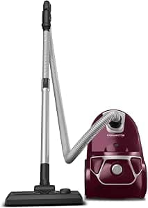 Rowenta Compact Power Vacuum Cleaner with Bag, 900 W Max Energy Saving Motor, Compact, High Filtration, Capacity 3 L RO3969EA, Aubergine