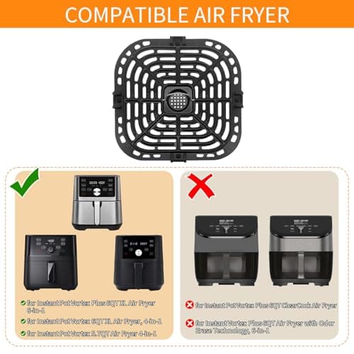 Air Fryer Accessories Instant Pot Vortex 6 in 1 5.7 QT Gourmia GAF735 6 QT Air Fryer Tray Replacement Air Fryer Tray Grill Plate Rack Plate Switch - Image 4