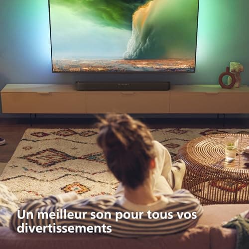 Philips TAB5109 Barre de Son 2.0 - canaux 2.0 120 W, DTS Virtual X, Bluetooth 5.4, HDMI Arc, Connexion Optique et connectivité USB - Gris foncé - Image 4
