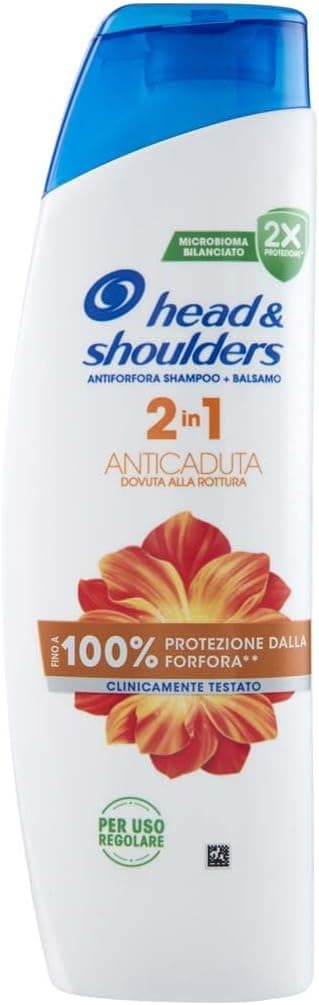 Head & Shoulders 2 in 1 Anti-Hair Loss Shampoo and Conditioner for You 250ml Up to 100% Dandruff Protection Clinically Tested For All Skin and Hair Types Use - Image 1