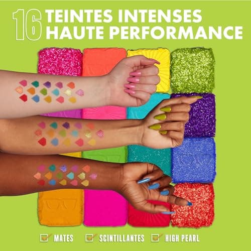 NYX Professional Makeup Palette de Fards à Paupières Ultimate Shadow, 16 couleurs, Finition Intense et Longue Durée, Formule Vegan Sans Ingrédients d'Origine Animale ou Dérivé, I Know That's Bright - Image 5