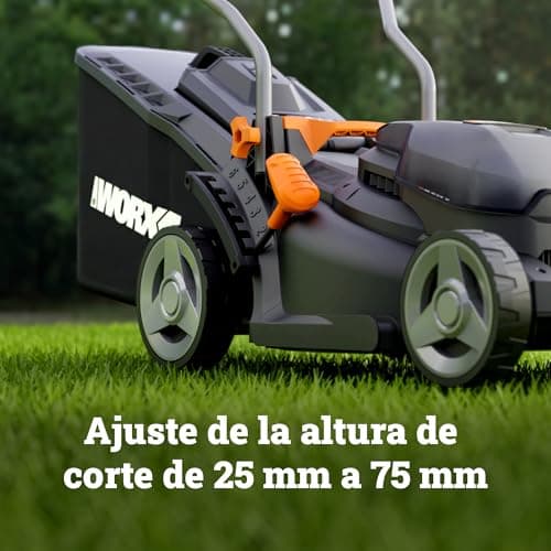 WORX Tondeuse à Gazon sans Fil 20V WG733E, Surface Maximum de 250 m², Lame de 33cm, bac de 35L, Coupe jusqu'aux Bordures, 6 Hauteurs de Coupe, poignée Pliable, Une Batterie 4Ah et Chargeur Rapide - Image 10