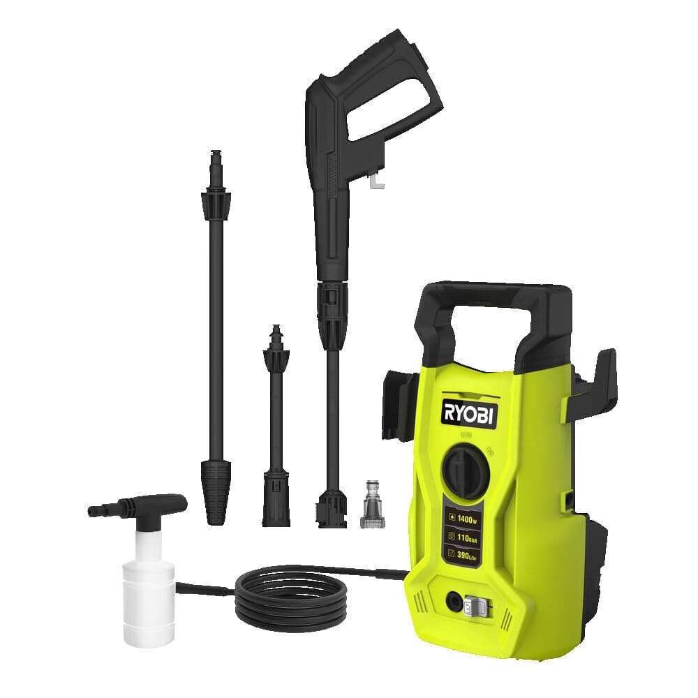 RYOBI RY110PWA High Pressure Washer - 110 Bars - 1400W