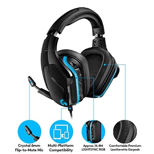 Logitech G 935, Wireless Gaming Headset with 7.1 Surround Sound, Pro-G 50mm Drivers, LIGHTSYNC RGB (Refurbished) - Image 7