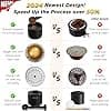 CAPMESSO Vertuo Reusable Capsule Refill Kit, 2025 Design for Faster Sealing, Reusable Nespresso Vertuo Pods with Filling and Press Brush, 100 Lids - Image 7