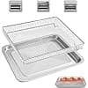 Cuisinart TOA-60 TOA-65 TOA-70 Air Fryer Pan & Basket, Toaster, Convection Oven, 30.5 x 29 cm, Stainless Steel Basket, Dishwasher Safe - Image 2