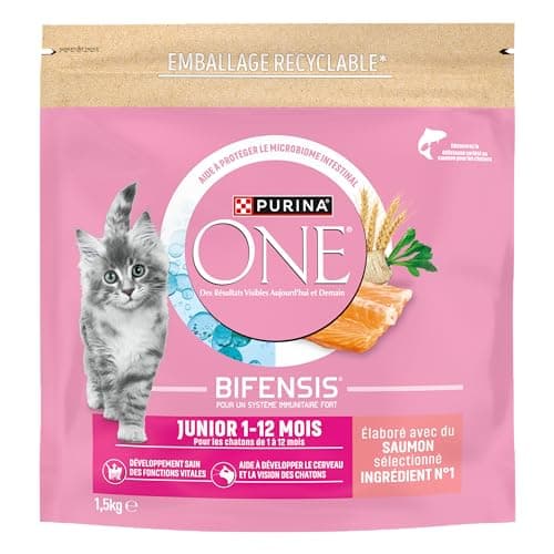 PURINA ONE | Benefits | Kitten up to 12 Months and Gestation Cats | Kibble | Aid for the healthy development of the vital functions of the cat| Salmon | Bag| 1.5 kg - Image 4