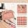 FRODOTGV Trousse de maquillage à motif vichy orange pour femme, Vichy orange, 1 Size - Image 6