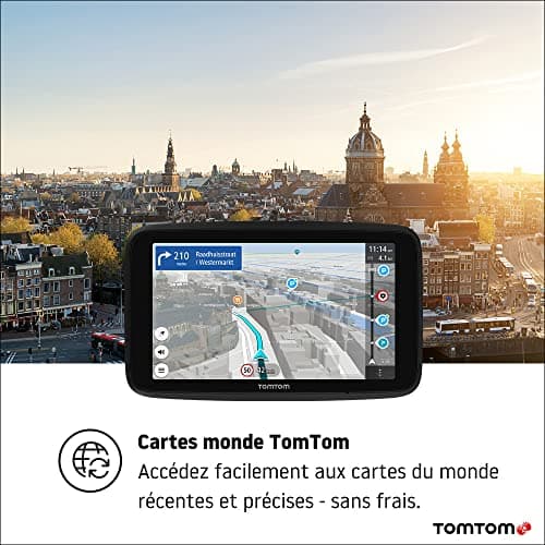 TomTom GPS Voiture GO Discover, 5 Pouces, Info Trafic, Alertes de Zones de Danger, Cartes Monde, Mise à Jour Rapide Via WiFi, Parking, Prix du Carburant, Fixation Magnétique Alimentée Noir - Image 8
