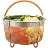 Stainless Steel Steamer Basket For Instant Pot Steamer Basket With Handle Silicone Steamer Basket For Cooking Vegetables And Food, Pressure Cooker Accessories - Image 2