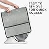 kwmobile Cover Compatible with KitchenAid 4.3-4.8 Liter - Protective Cover with 3 Pockets for Linen Food Processor - Dark Grey - Image 7